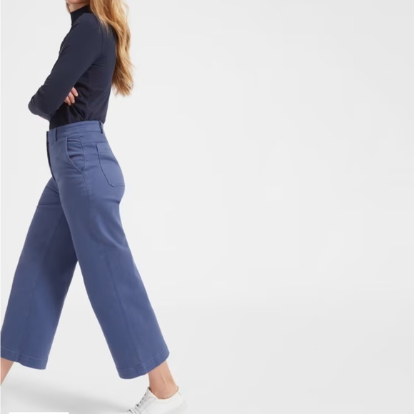 Everlane Wide Leg crop- dark blue - Picture 3 of 10